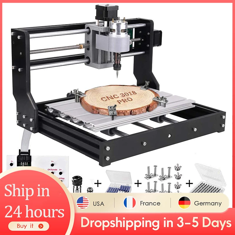 220V CNC 3018 PRO Router Laser Engraving Machine 3 Axis GRBL Control Wood Cutter Engraver Milling Machine For PCB PVC DIY