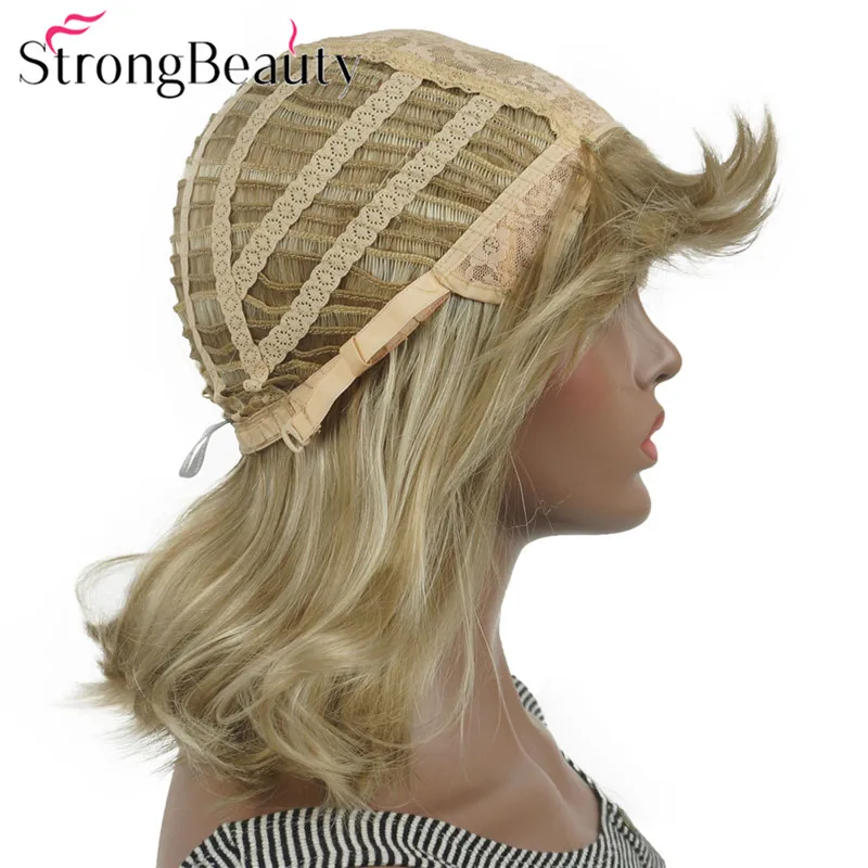 StrongBeauty Прямые синтетические парики Волосы средней длины с аккуратной челкой Женский парик Много цветов (art.: 3920d3c57e4e5) - 3920d3c57e4e5