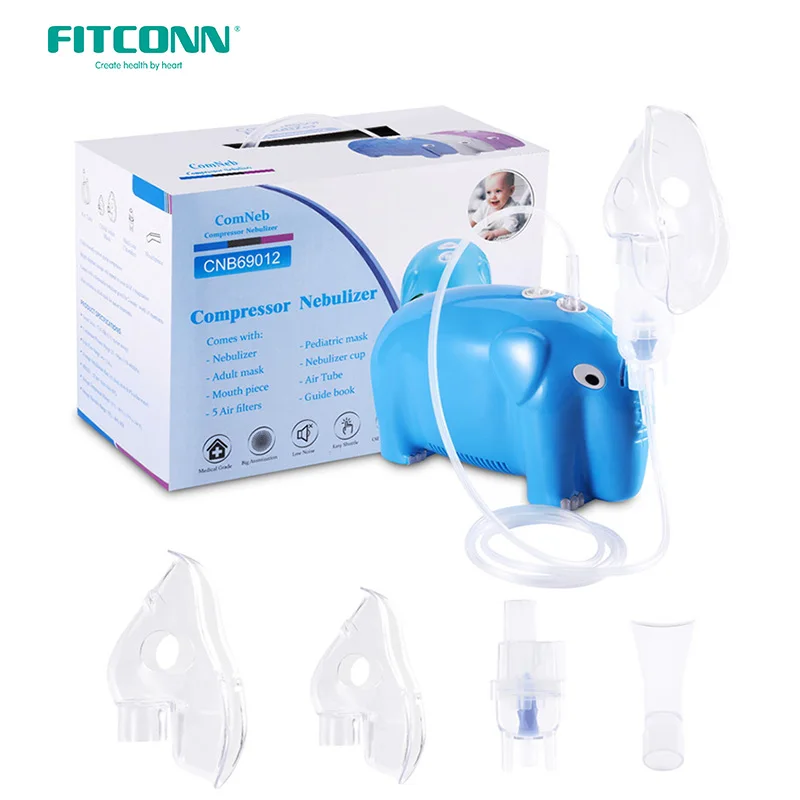 Fitconn Children Elephant Cartoon Medical Inhaler Compressor Nebulizer