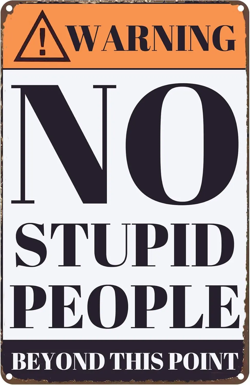 Wrnng No Stupd People Beyond Ths Pont Ретро Metl Tn Sgn Забавный Trespssng) Sgns Property для спальни 8X12 nches