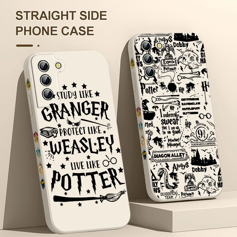 

Potters Wand Harries LOGO Samsung Phone Case For Galaxy S23 S22 S21 S20 Pro FE Note 20 Plus Ultra Liquid Left Rope Cover