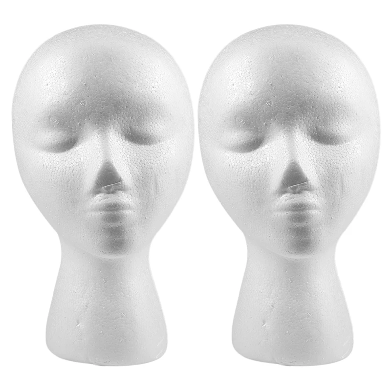 

2X27,5X52 см манекен/голова манекена женская из пенополистирола для кепки, наушников, аксессуаров для волос