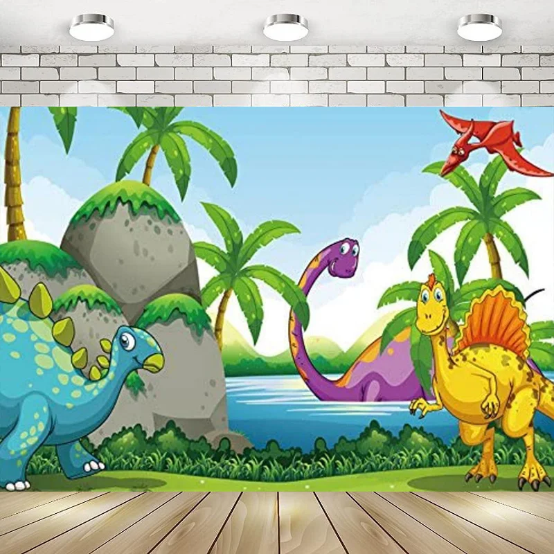 

Фон для фотосъемки с изображением динозавра из мультфильма Юрского периода