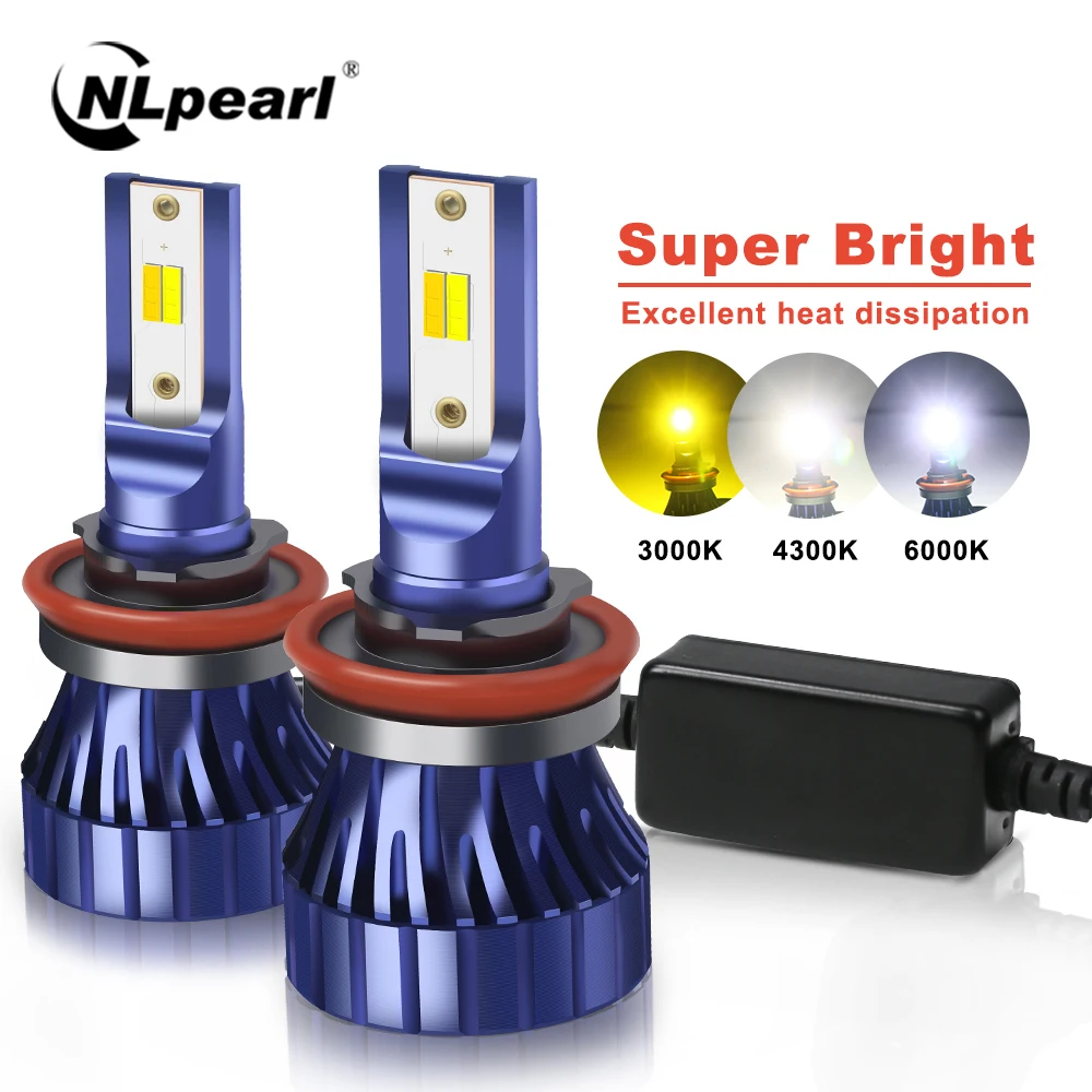 

NLpearl 60W Car LED Headlight H3 H7 H8 H9 H11 9005 9006 9012 HB2 HB3 HB4 H1h4 led Headlamp 3000k 4300k 6000k Fog Lamp 16000LM