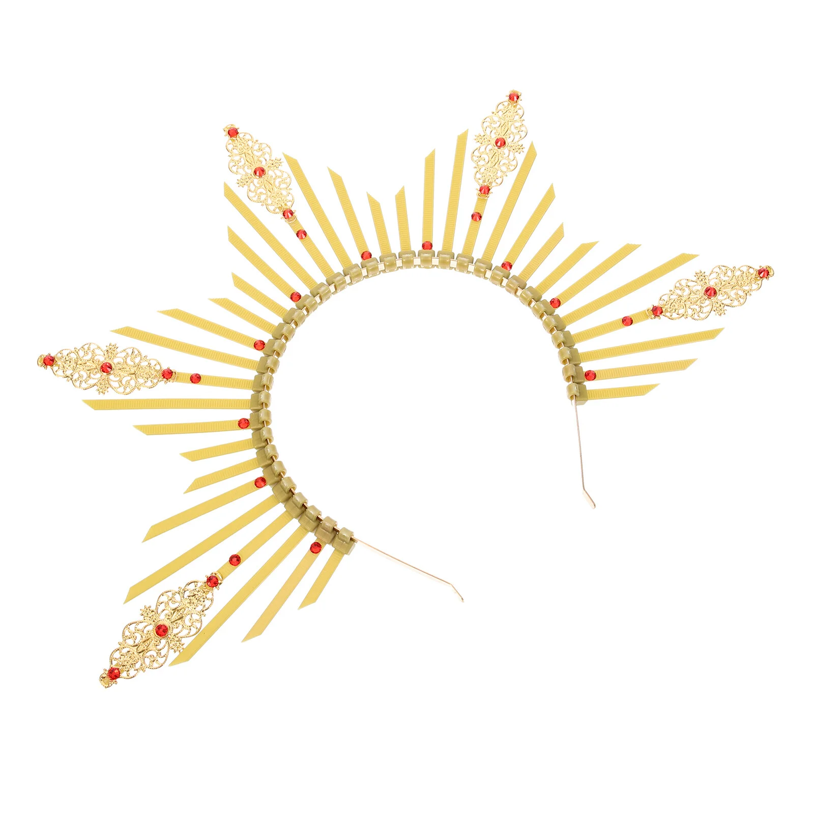 

Our Lady's Halo Headband Girls Hairband Retro Crown Mary Sun Rays Party Cosplay Goddess Clasp Hoops