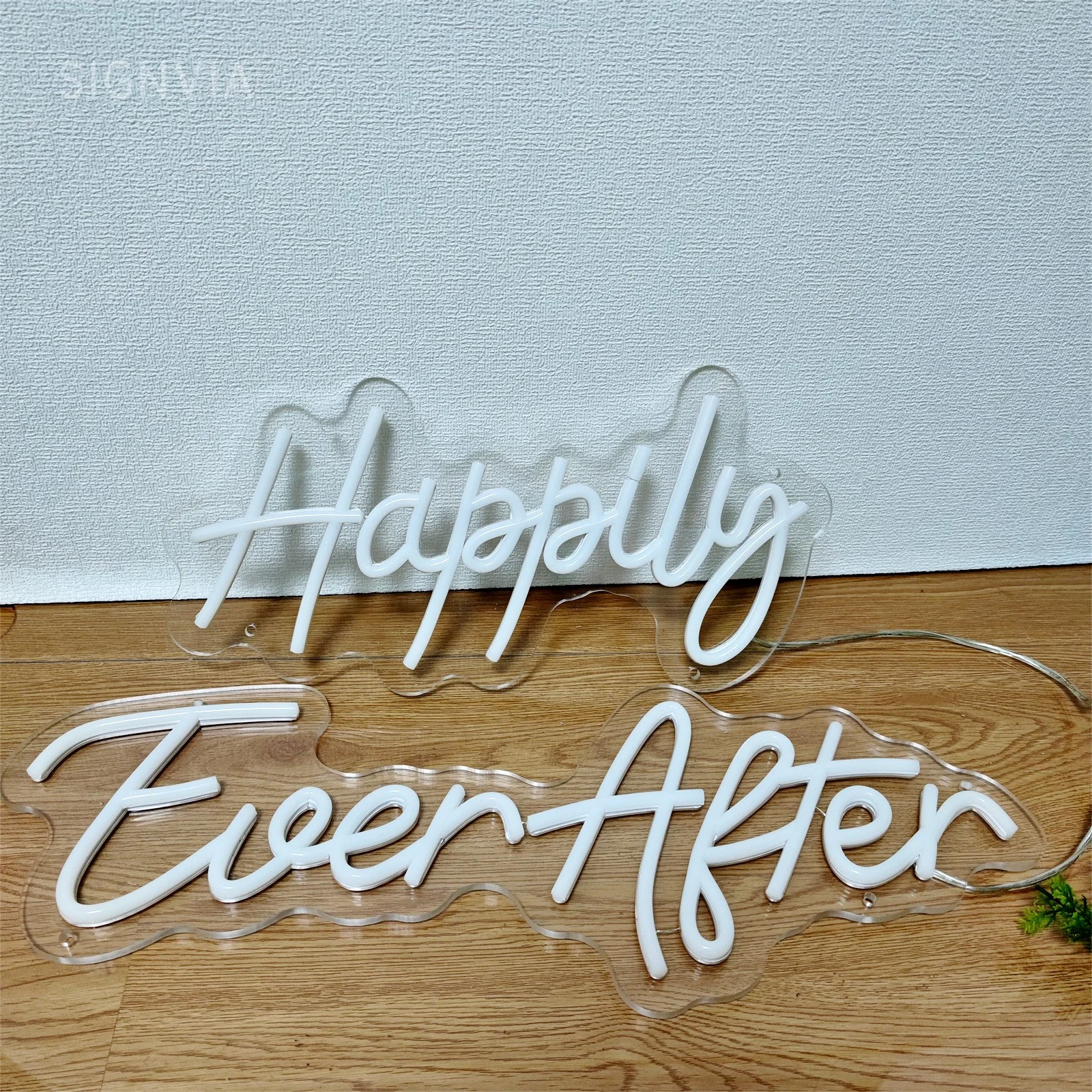 Счастливая вещь яркая неоновая вывеска Свадебная вечеринка день рождения бар