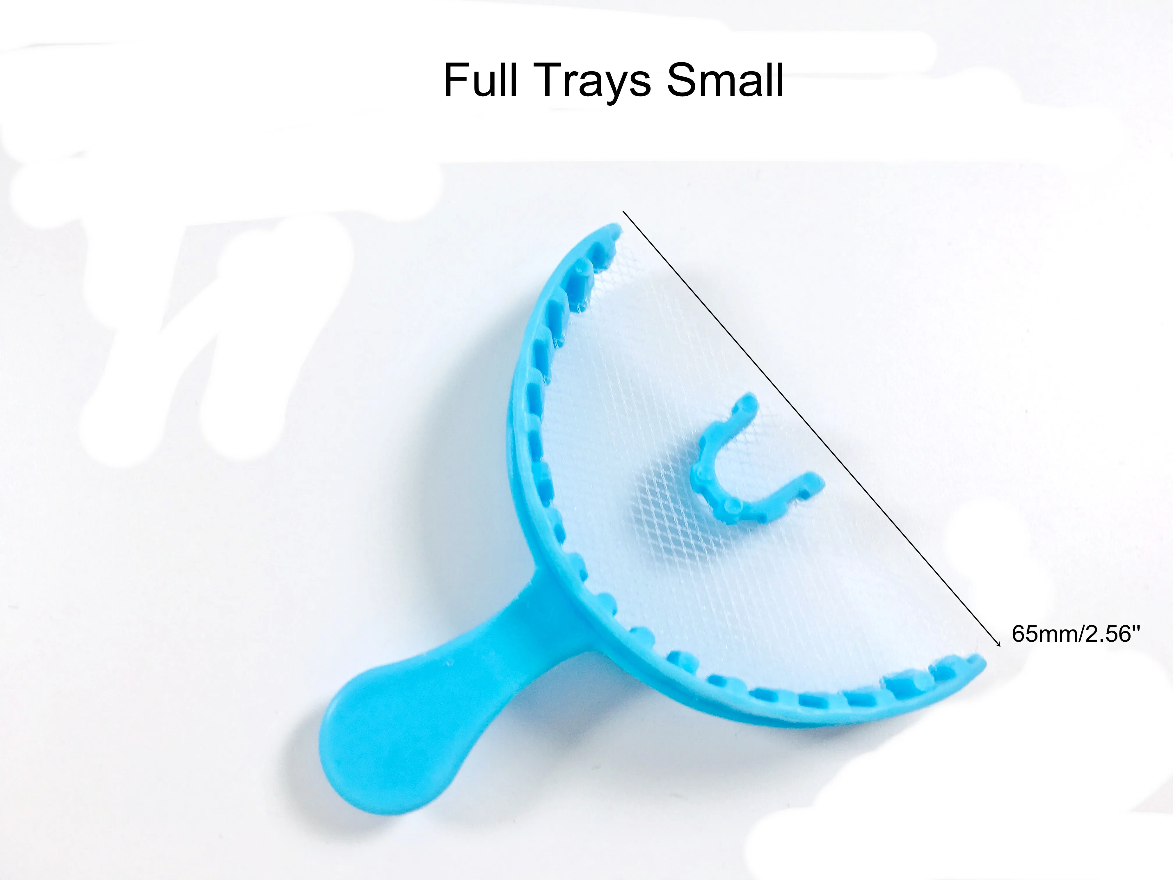 

Голубые одноразовые лотки для рта с сетчатым лотком для укусов