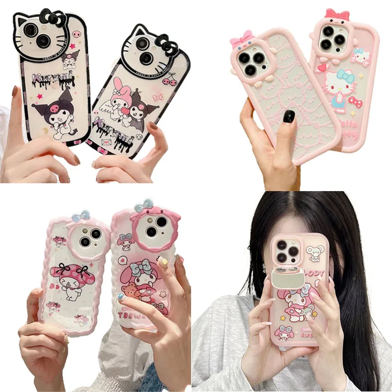 

Kawaii Sanrios Phone Case Cute Hellokittys Kuromi My Melody Cinnamoroll Cartoon Drop Proof Iphone Case Toy for Girls Gifts