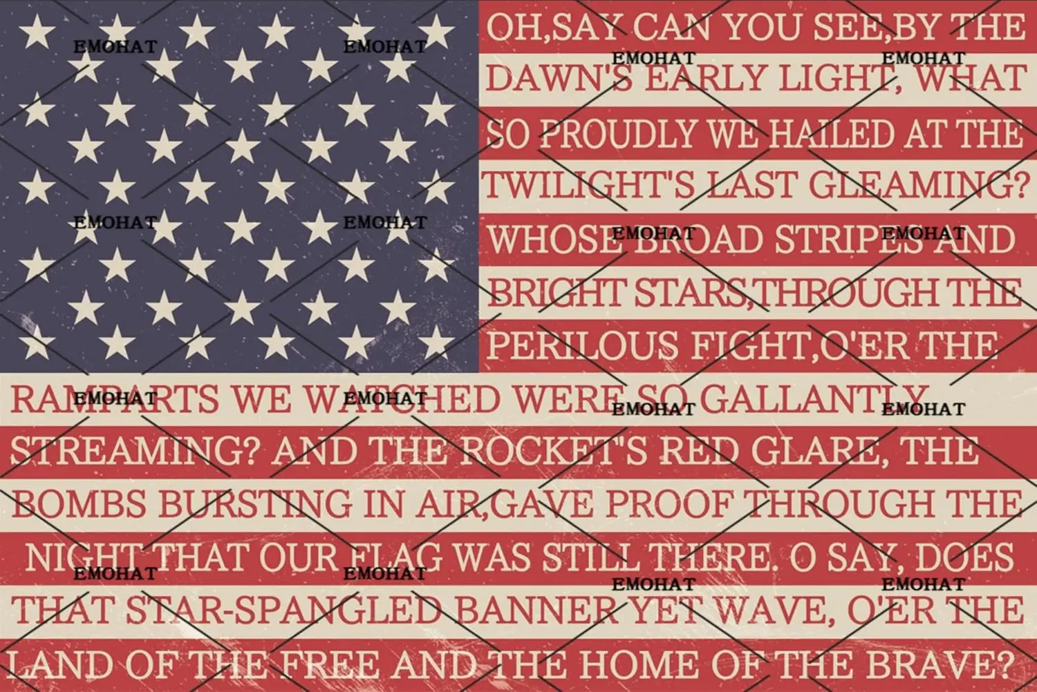 q1 EMOHAT Металлическая жестяная вывеска Патриотический американский флаг США с