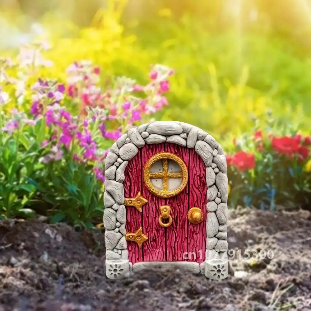 RYRA Фея Гном Дверные Статуэтки Эльф Дома Деревянный Сказочный Сад Окно Дверь