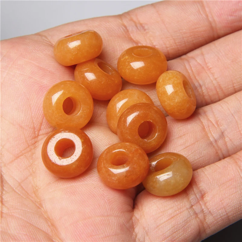 Круглые бусины с большим отверстием для изготовления ювелирных изделий ожерелий