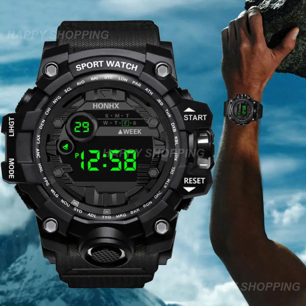 

hot Luxury Mens Digital Led Watch Date Sport Men Outdoor Electronic Sport Watch Смотреть Quartz Watch For Men