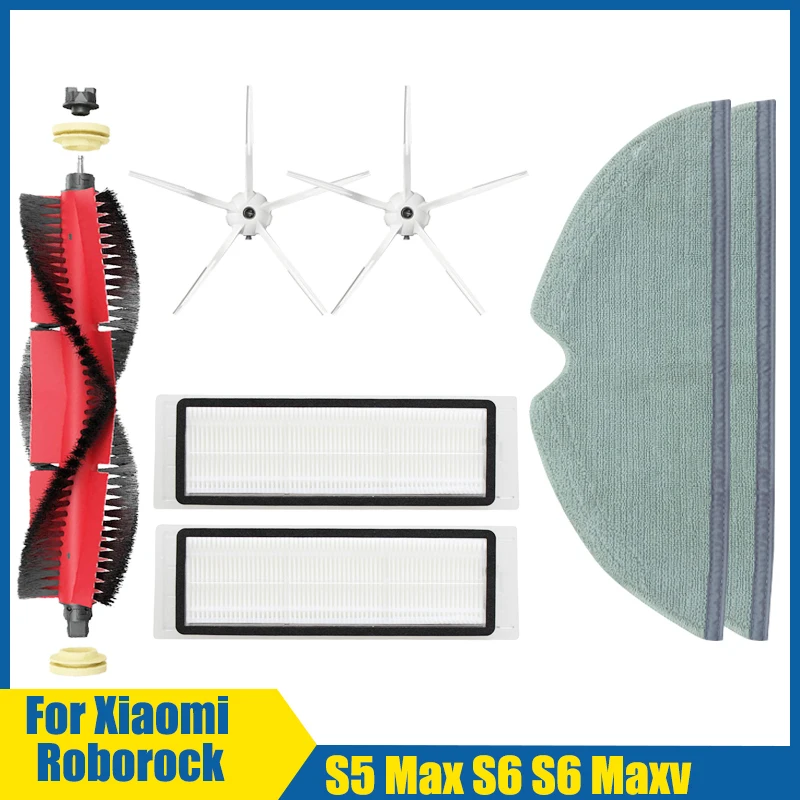 

For Xiaomi Roborock S5 Max S6 S6 Maxv Accessories Xiomi Robot Vacuum Cleaner Spare Parts Replacement Kit Brush Filter Mop Cloth
