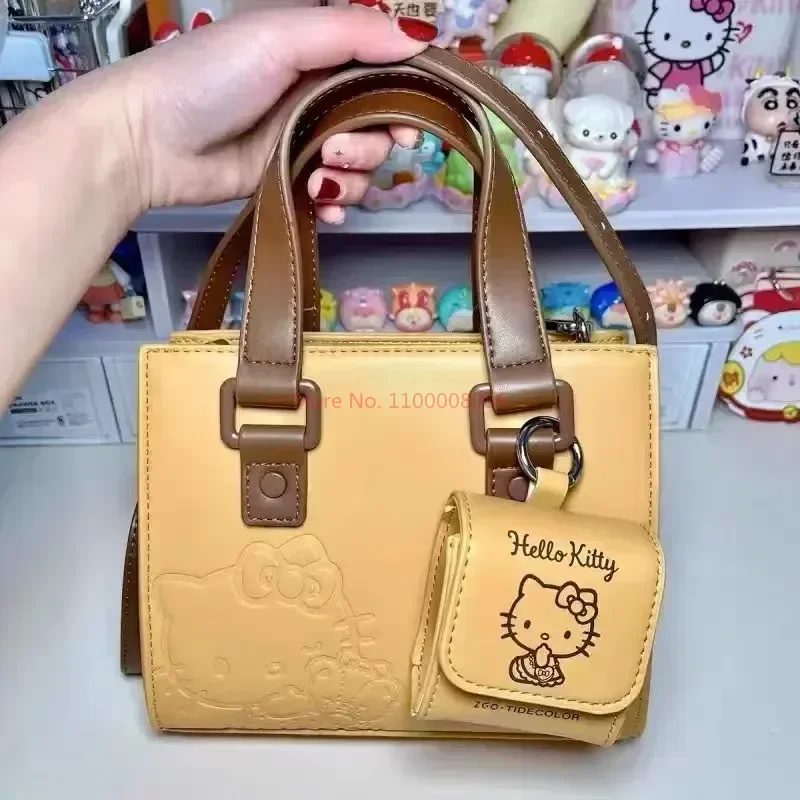 Новинка 2024 модные сумки через плечо в стиле аниме Hello Kitty милая сумочка мультяшная