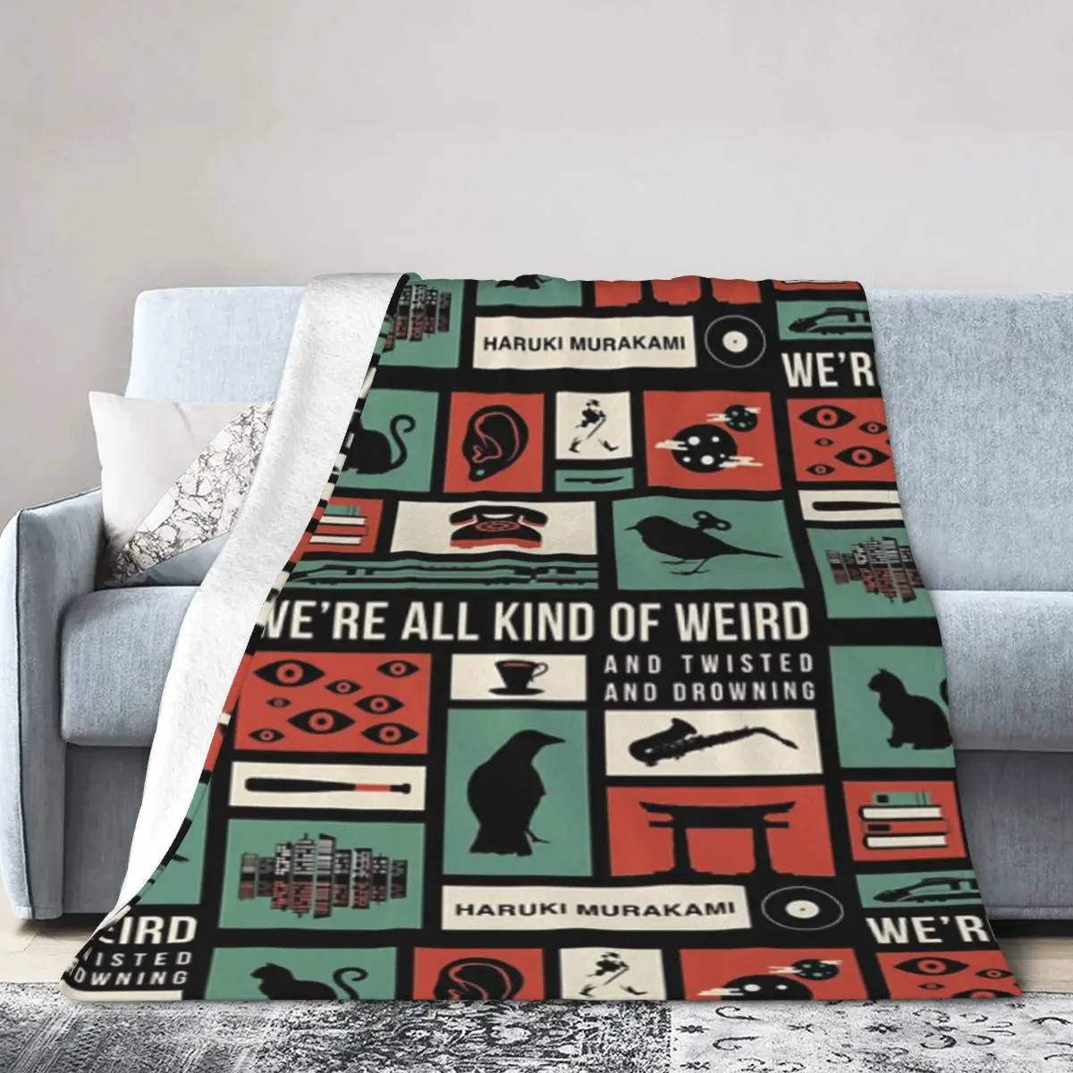 Ультрамягкое одеяло из микрофлиса Haruki Murakami
