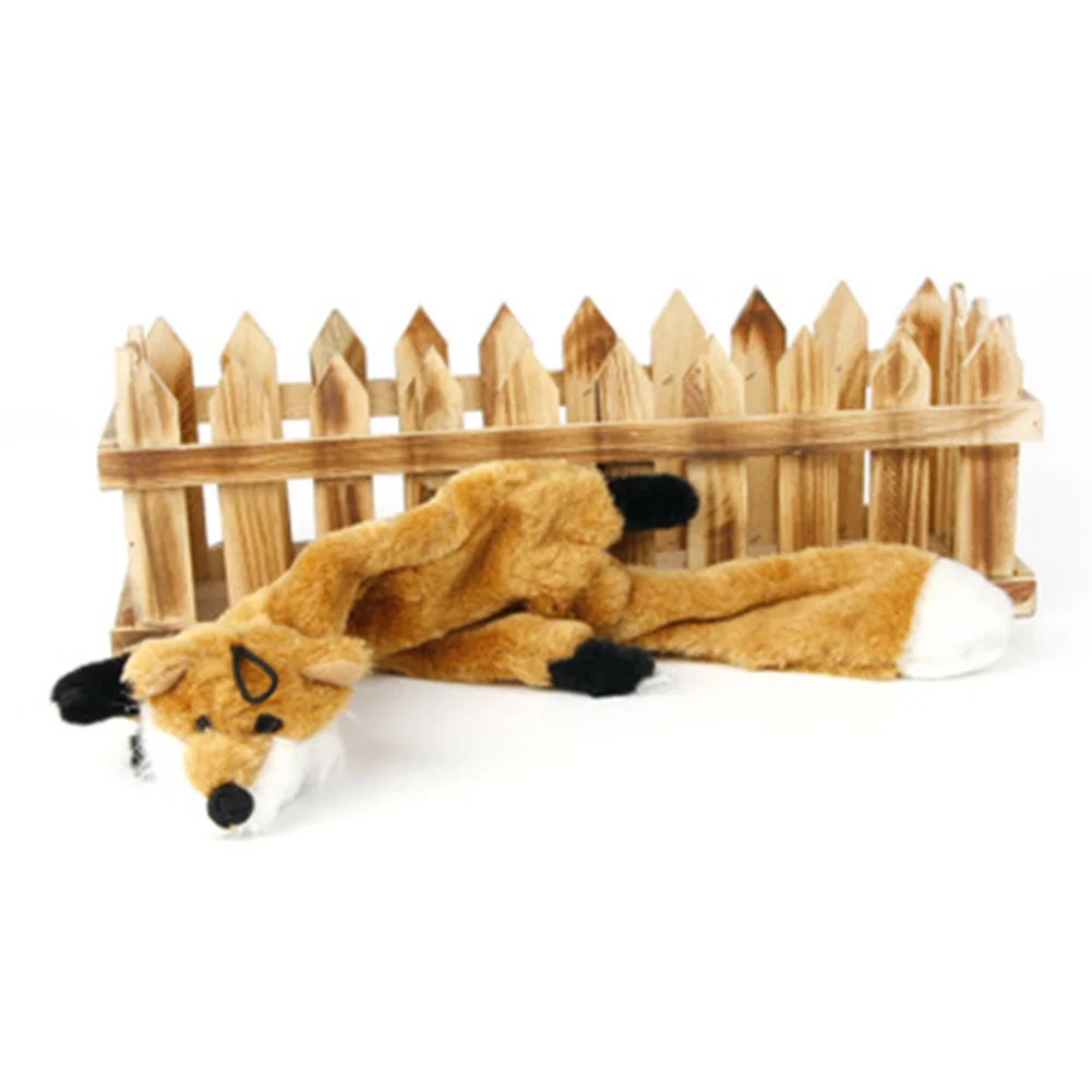 

5 Types Funny Cute Chew Toy Squeak Sound Imitation Animal Skin Plush Coonskin Squirrel Mephitine Fox Sound Puppy Dog Toy