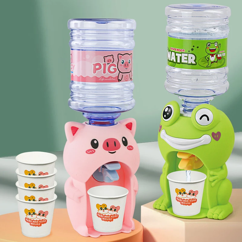 

Имитация кухонной игрушки, мини-диспенсер для воды, розетка бутылки, милый питьевой фонтан с животными для детей, подарок для детей