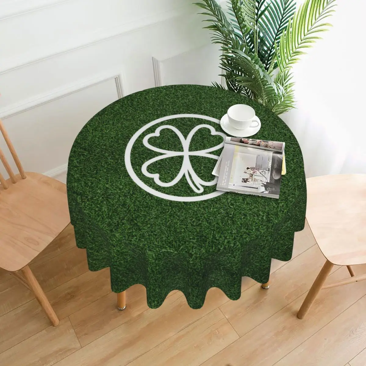 

Скатерть с зеленым клевером и листьями, одеяло для спальни и общежития, скатерть для круглого стола, декор для стола