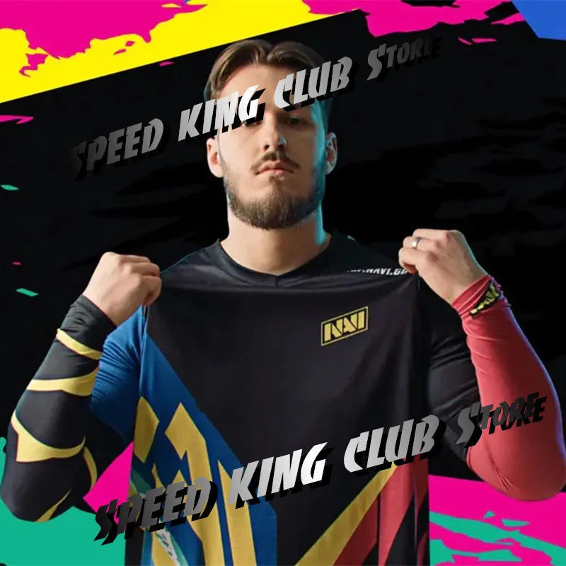 Трехцветный футбольный трикотаж Navi 2024 быстросохнущий топ унисекс для CSGO