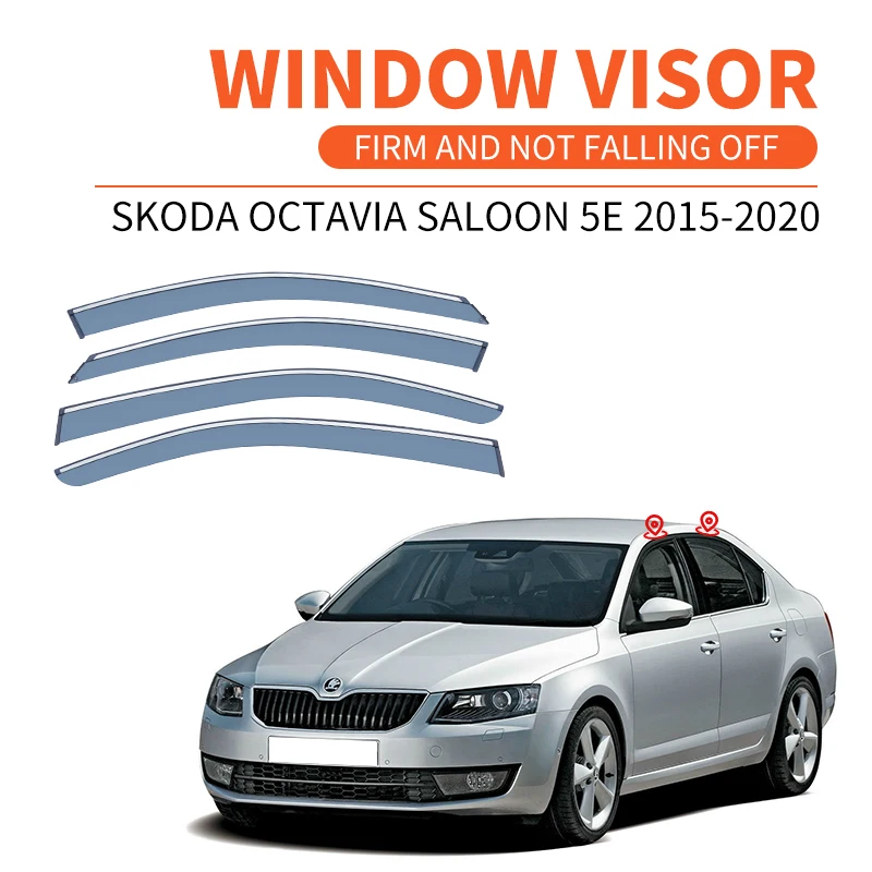 Window Visor For Škoda Octavia 1Z 5E 2007-2020 Auto Door Visor Weathershields Window Protectors