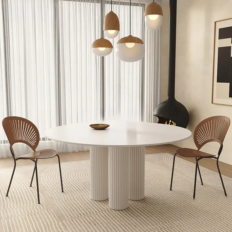 Роскошный круглый стол в скандинавском стиле дизайнерские обеденные столы для