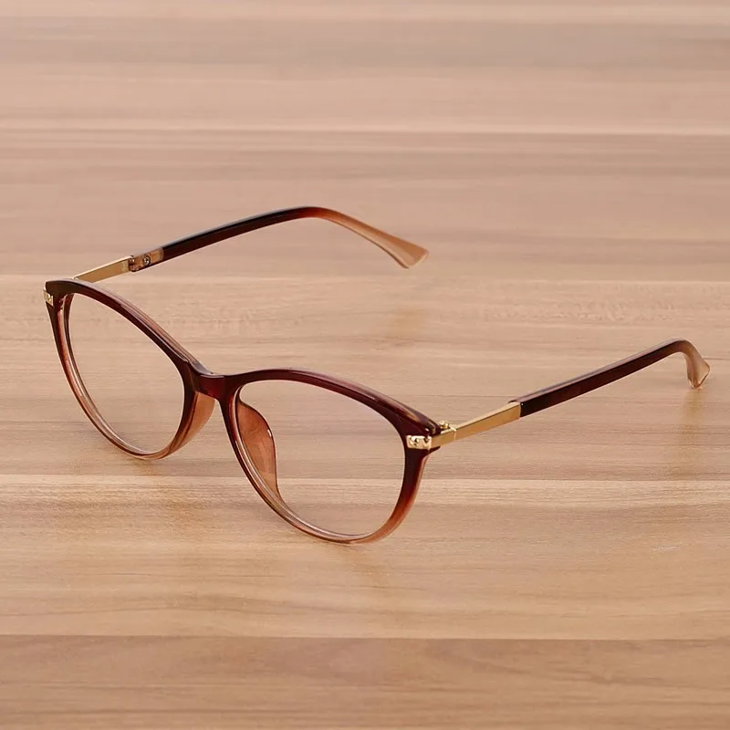 

Очки в стиле ретро для мужчин и женщин, Модные Винтажные Аксессуары кошачий глаз, с прозрачными линзами, в оправе для близорукости