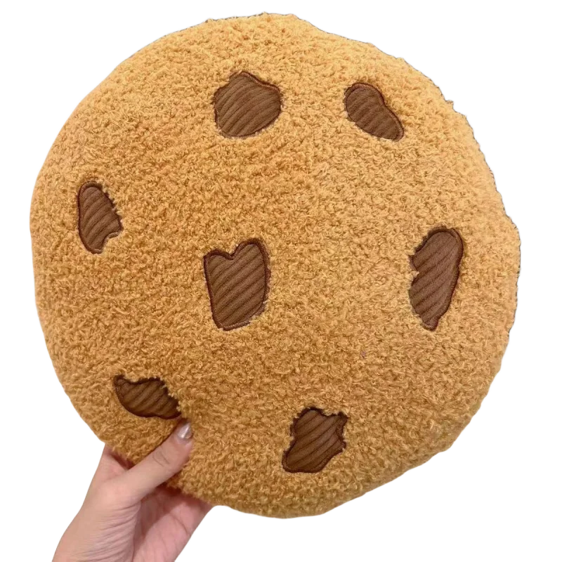 

28/45cm Kawaii Simulation Cookie Plush Throw Pillow Realistic Soft Filled Chocolate Chip Toy Kid Gift Super Sofa Ornaments Decor