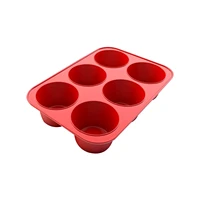 6 cup tool silicone mold easy clean kitchen non stick yorkshire for baking bakeware deep diy muffin tray pudding cupcake tin