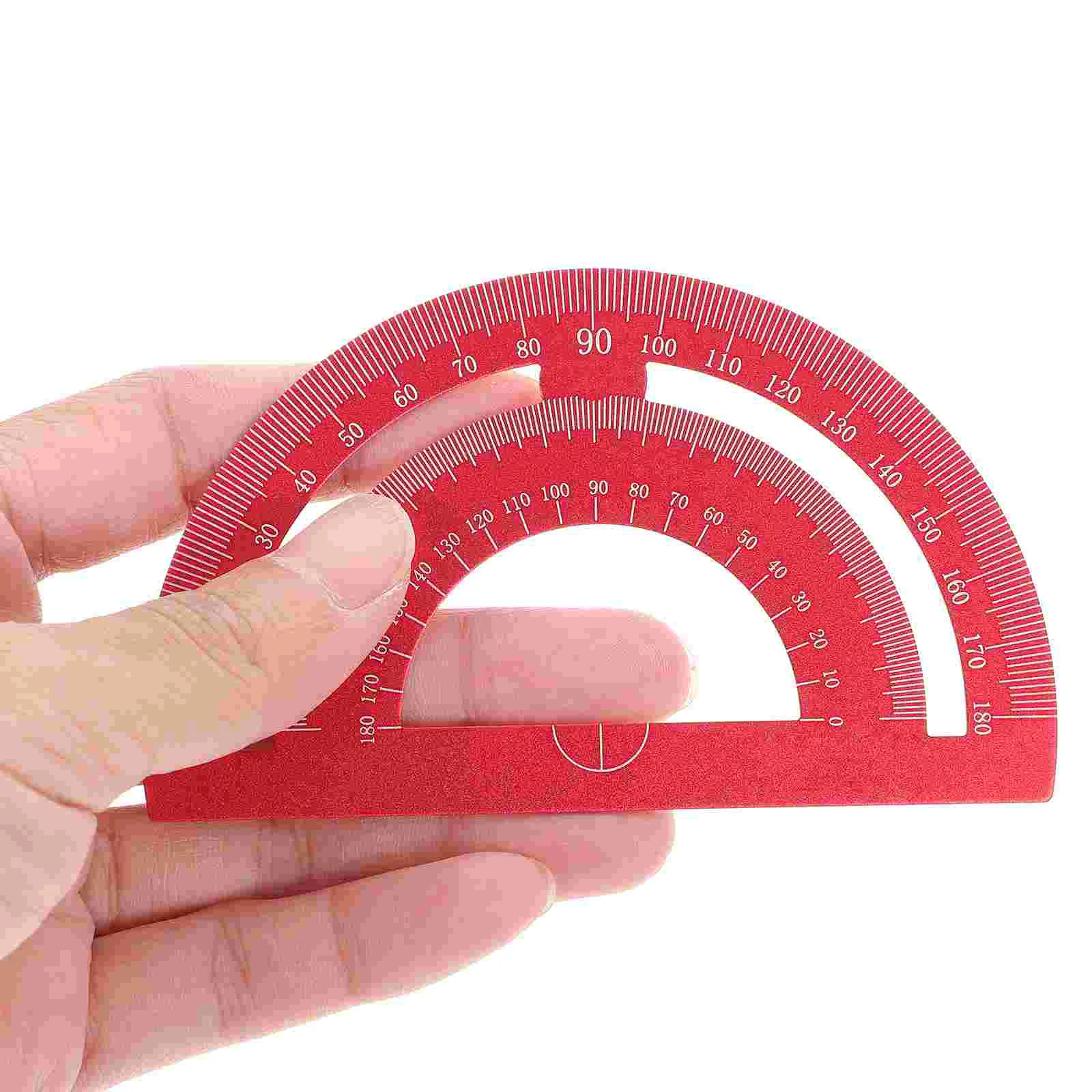 

4PCS Metal Ruler Set Geometry Tool Set Aluminum Triangular Ruler Protractor Scale Ruler Stationery Set for Pupils Students