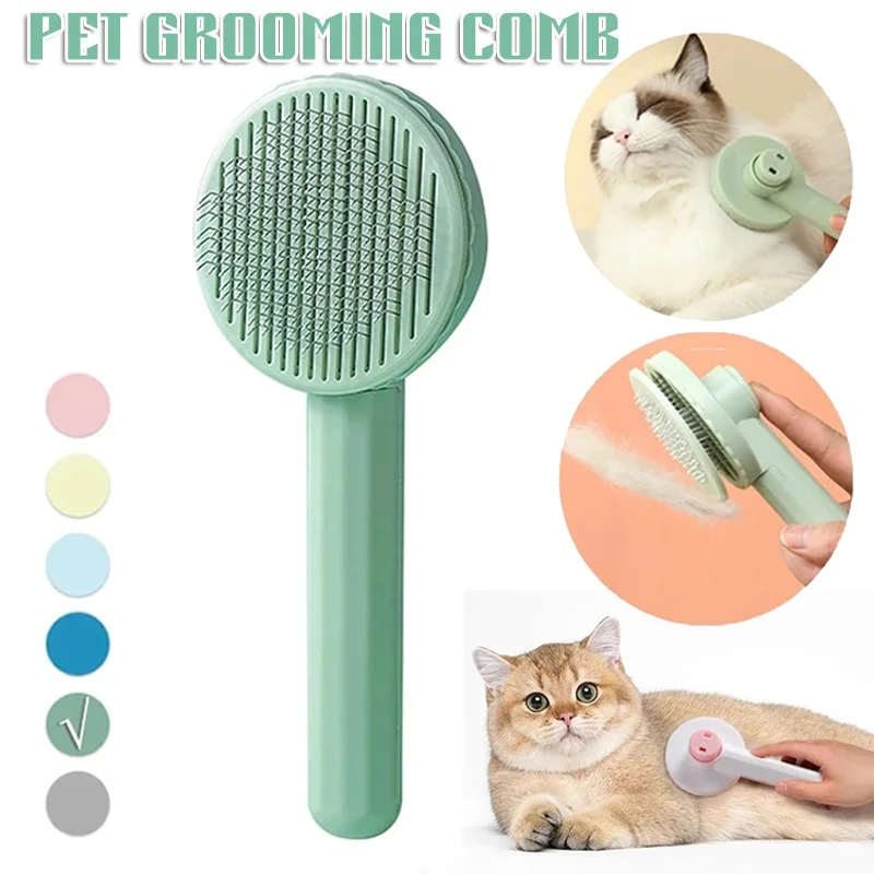 

Pet Comb Cat Brush Self Cleaning Slicker Brushes for Cats Dogs Hair Remover Scraper Pet Grooming Tool Cat Accessories Cat Brush