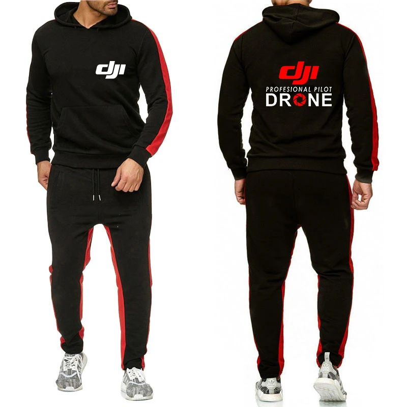 

2022 Mens DJI Professional Pilot Drone Sweatshirts Hoodie Brand Sweatpants Male Cotton Trousers Casual Customize Pullover Suit