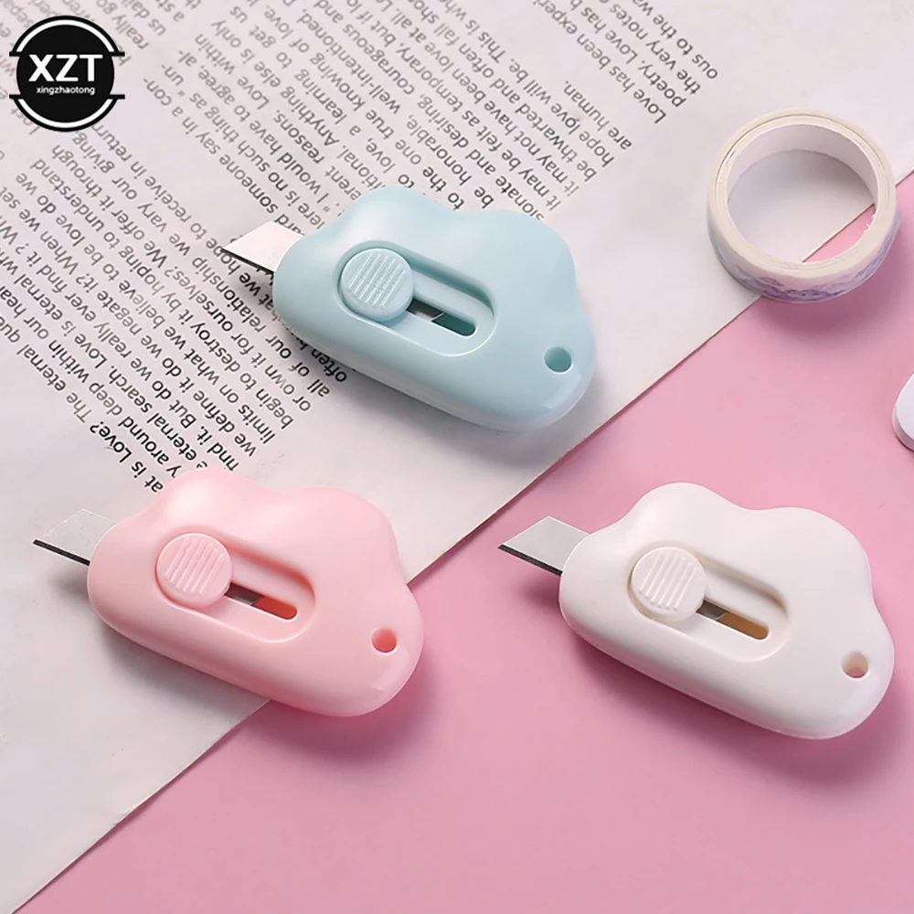 

Cute Rabbit Cloud Color Mini Portable Utility Knife Paper Cutter Cutting Paper Razor Blade Office Stationery Cutting Supplies