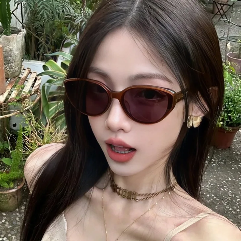 Роскошные дизайнерские солнцезащитные очки женские кошачий глаз маленькие с