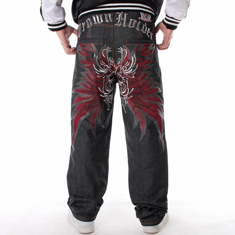 

2021 New Men's Fashion Embroidery Print Jeans Male Colored Drawing Printed Big Size Men Jean Pants Hip Hop Jeans Pantalon Homme