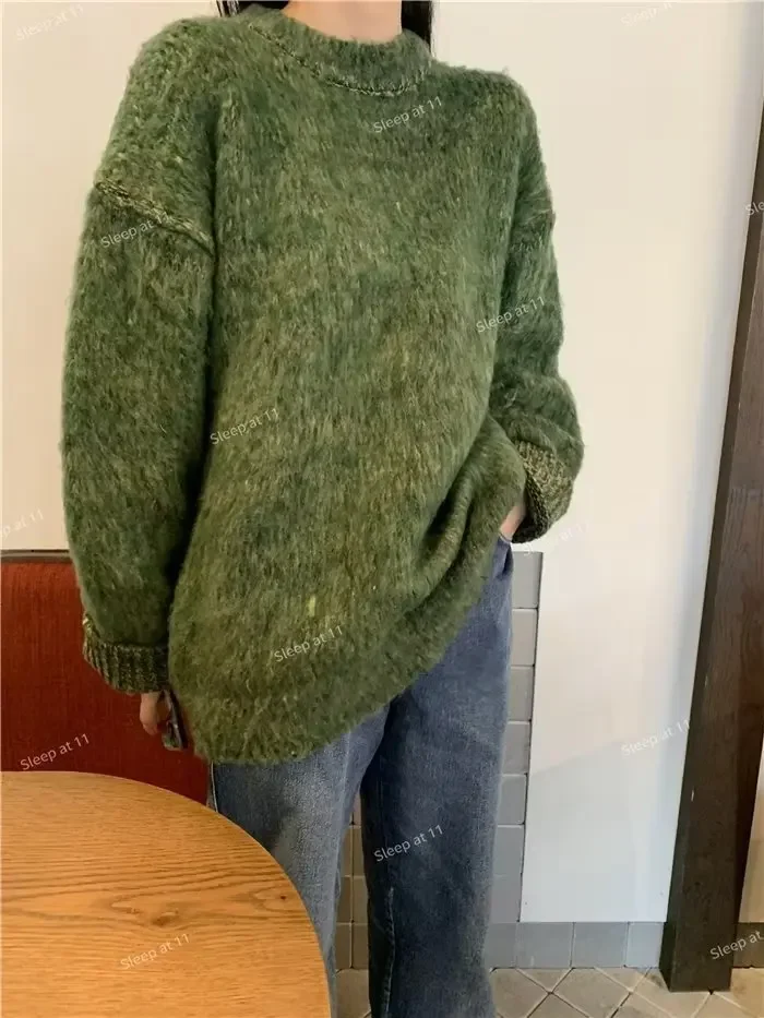 Осень/зима утолщенный вязаный свитер модный флисовый топ с цветными блоками