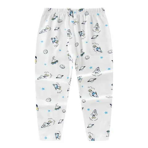 Детские пижамные штаны V-TREE, хлопковое нижнее белье для мальчиков, одежда для сна, детские пижамы для мальчиков и девочек, осенне-зимние штаны с рисунками - изображение