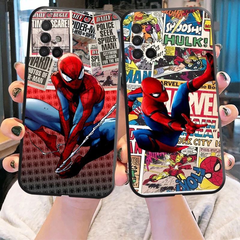 

Marvel's Spider-Man Phone Cases For Samsung S20 FE S20 S8 Plus S9 Plus S10 S10E S10 Lite M11 M12 S21 Ultra Luxury Ultra Carcasa