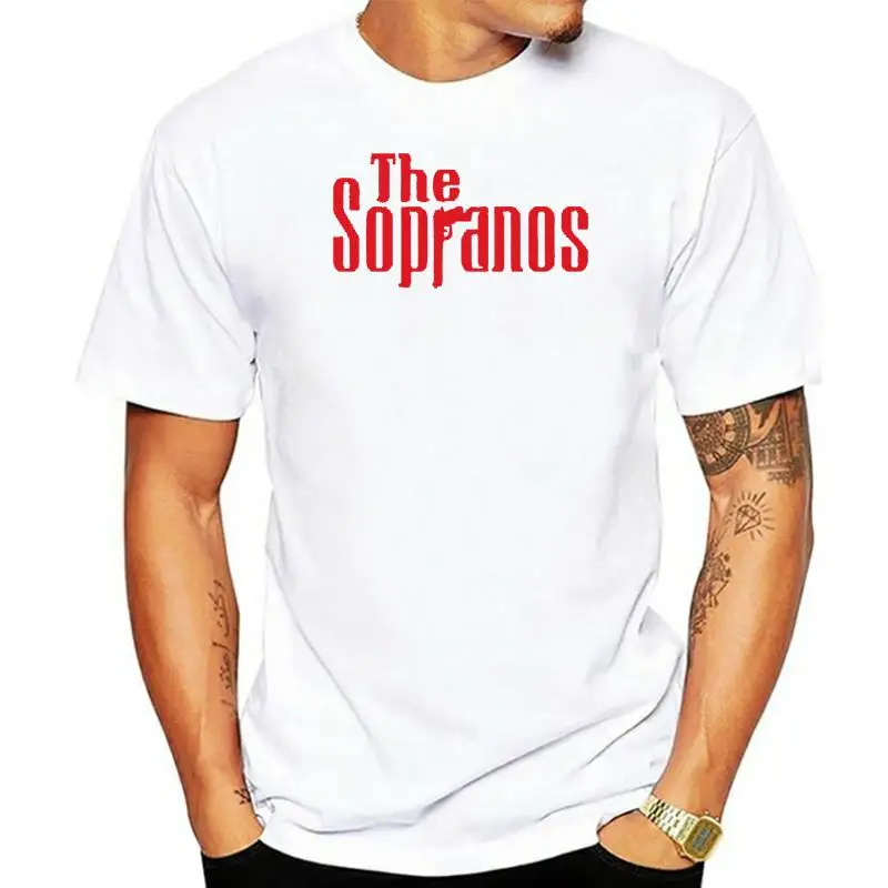 New The Sopranos Crime Drama TV Series Logo Men Black T-Shirt Size Cool Casual pride t shirt men Unisex Fashion tshirt