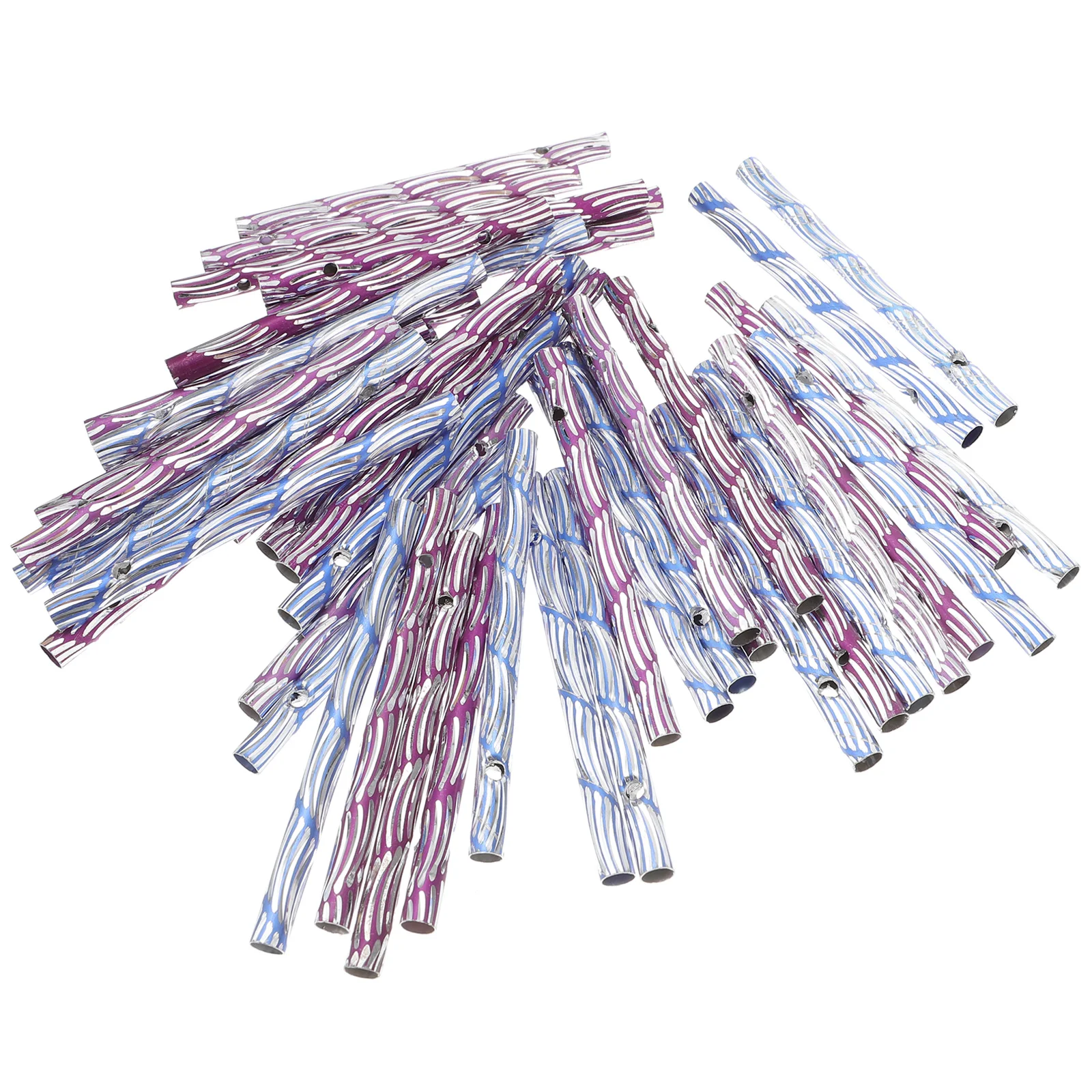 

50 Pcs Wind Chime Making Accessories Parts Empty Tubes DIY Pipe Jewelry Material