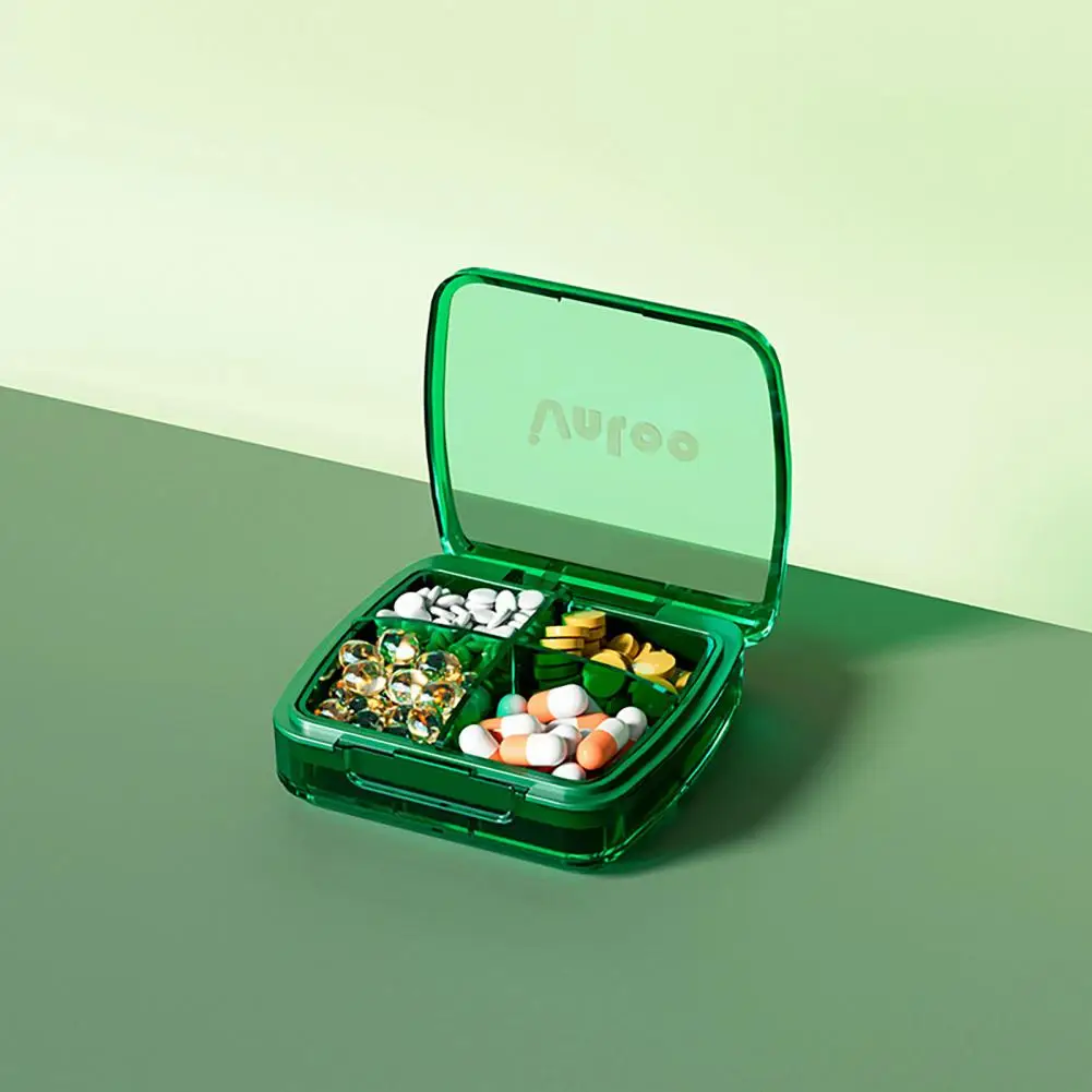 

Pill Box Useful Multiple Compartment Transparent Lid Household Supplies Tablet Storage Box Pill Organizer