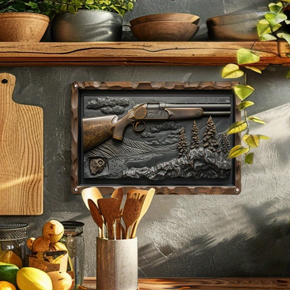 Винтажный эффект Ремингтон 870 искусство дробовика декоративная металлическая