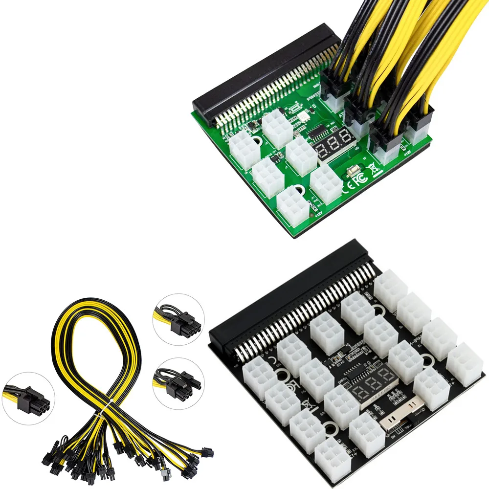Power Supply Breakout Board for HP 750W/1200W GPU PSU Power Module Server Card Conversion 6Pin to 8Pin Cable for BTC Mining high efficiency 1u psu 500w industrial power supply with dual 8pin good for 1u dual cpu server