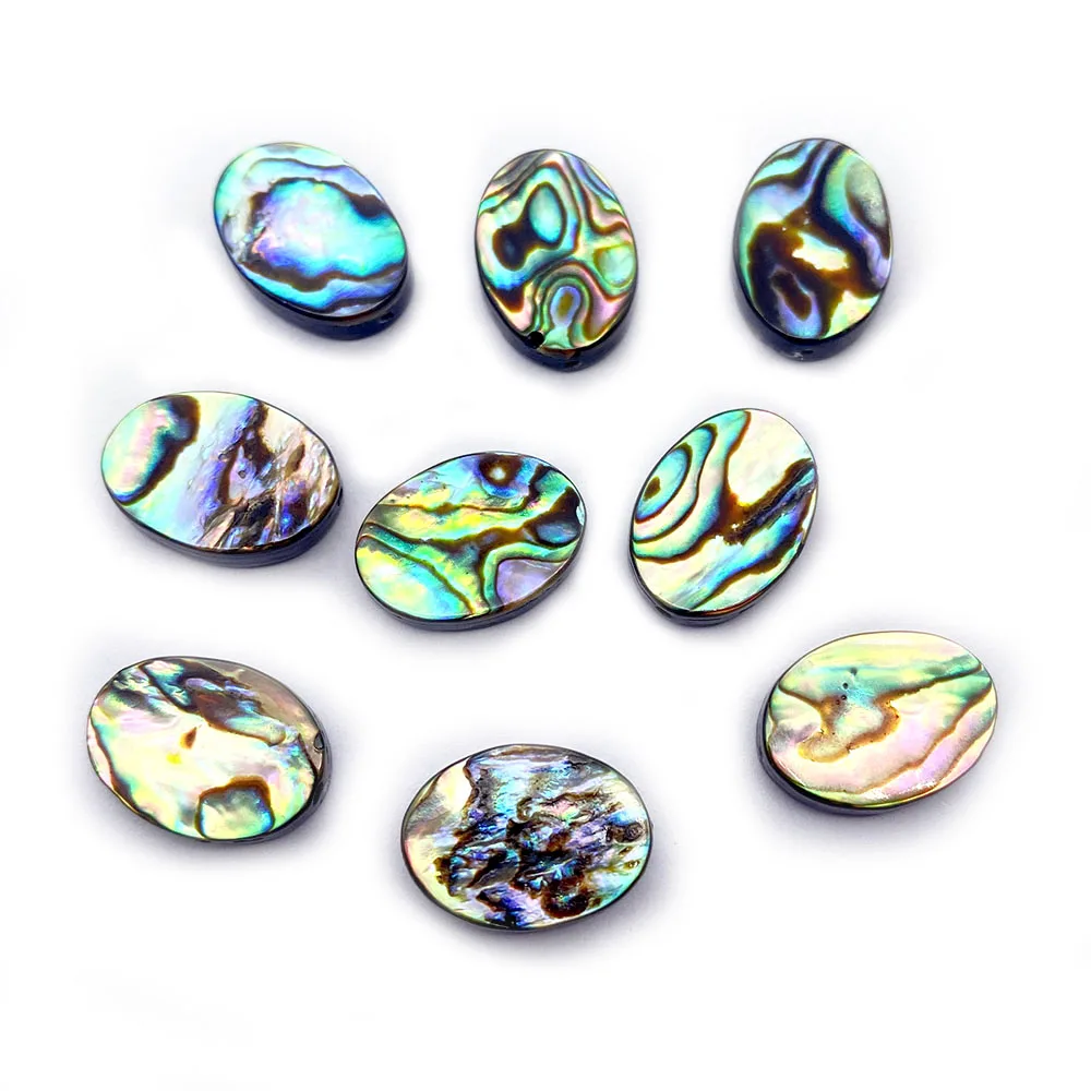 

5pcs/bag Natural Abalone Oval Shell Necklace Beads 10x14mm Abalone Pendant Charm Jewelry DIY Bracelet Earrings Hairpin Accessory