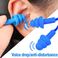 2pcsbox soft anti noise earplugs waterproof swimming silicone ear plugs sound insulation universal travel sleeping plugs