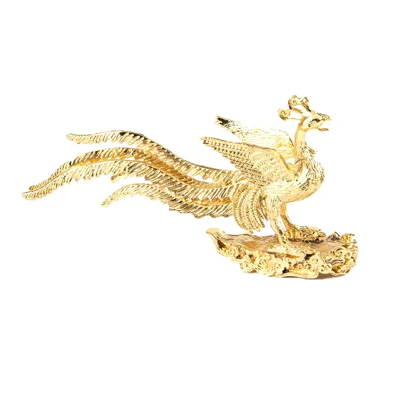 

NEW2023 1PC New Creative Gold Phoenix Statue Incense Stick Holder Home Decor Accessories Mini Portable Incense Burner
