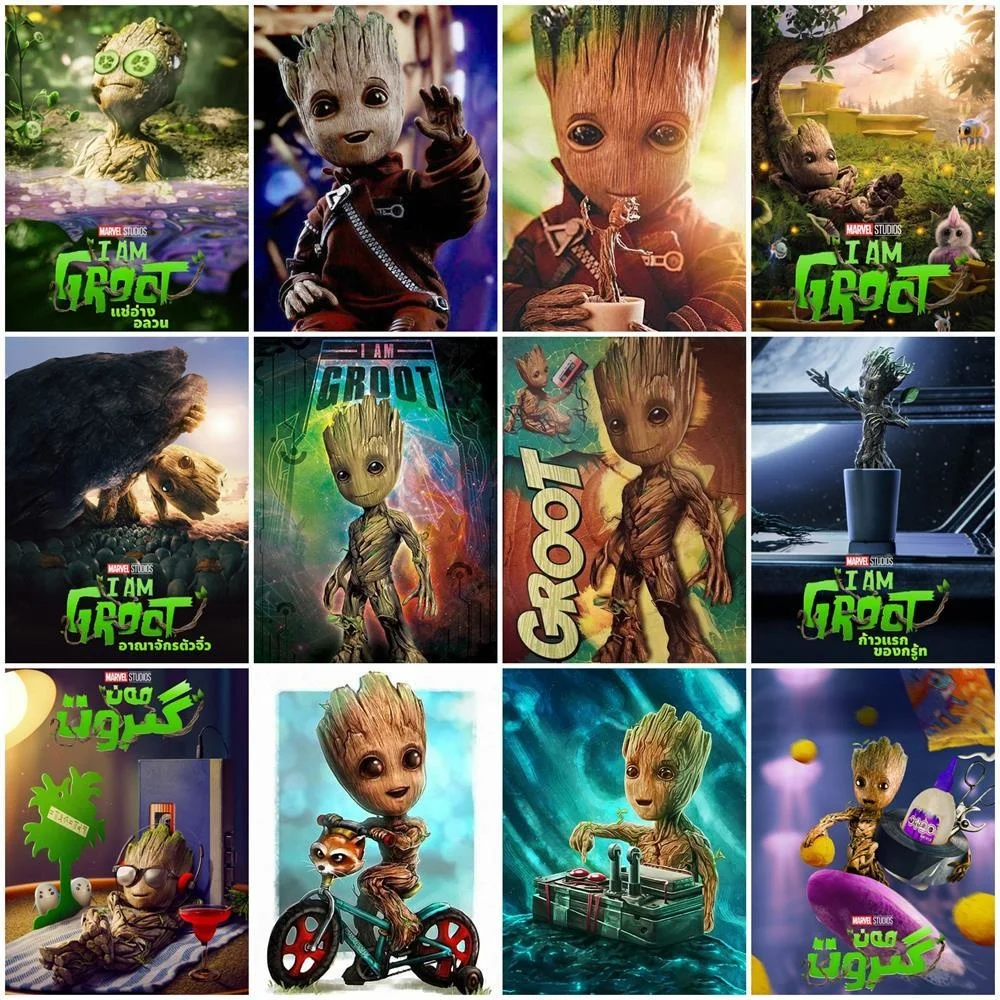 

Disney Diamond Painting Groot Diamond Embroidery Guardians Of The Galaxy Handmade Mosaic Home Decoration Personalized Gift