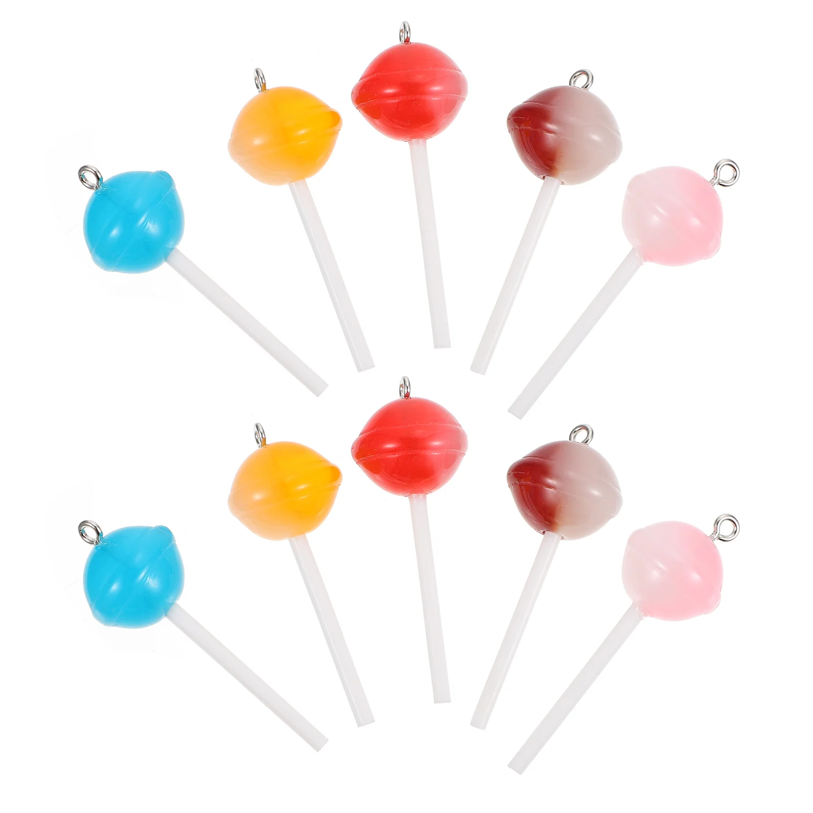 

Charms Lollipop Pendant Jewelry Candy Keychain Making Pendants Ornamenthanging Key Earring Bag Flatback Keyrings Dangle