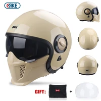 high quality motorcycle scorpion helmet vintage detachable chin half open face helmets motocross racing full face off road casco