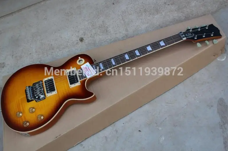 

Топ гитара 6 струн набор цельный гитара Honey Burst LP стандартная электрогитара tremolo
