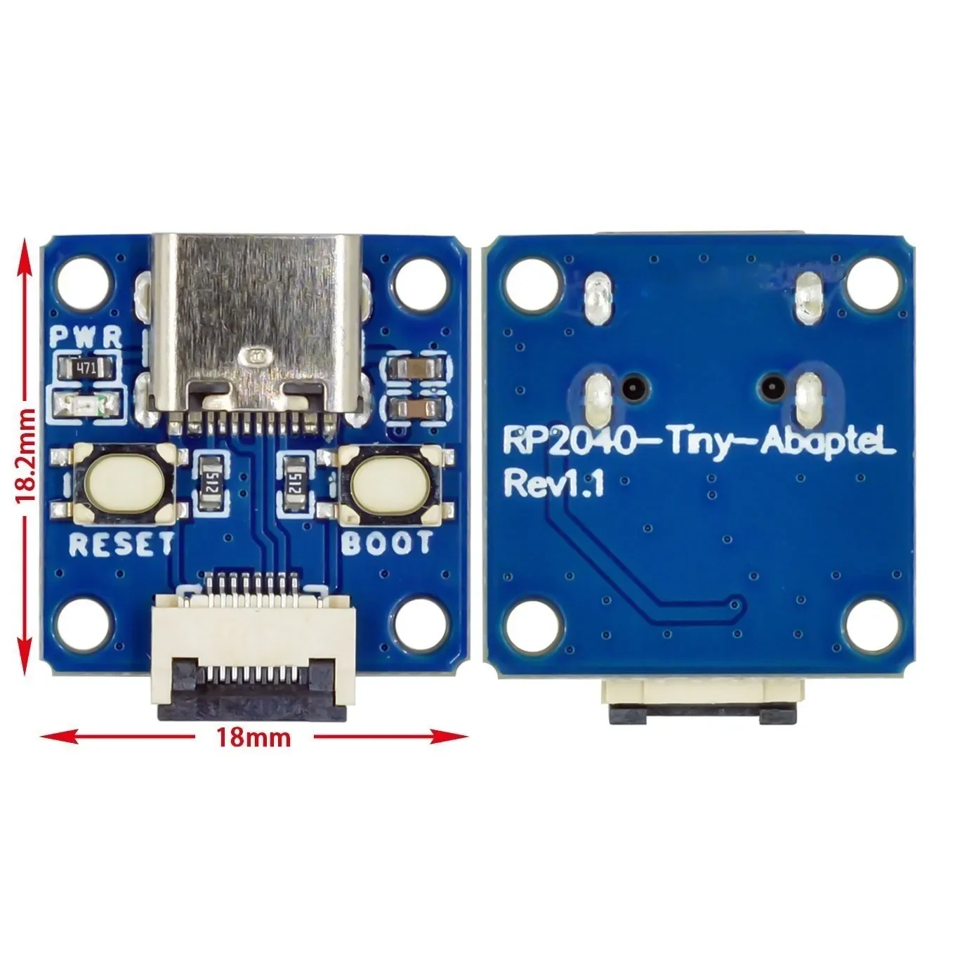 Модуль макетной платы RP2040 ZERO Raspberry Pi PICO Интерфейс USB Type C 264 ГБ SRAM 2 МБ Flash C/C++ для Arduino